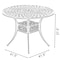 Gardenised Indoor and Outdoor Bronze Dinning Table Bistro Patio Cast Aluminum. QI003960T - alternate 2